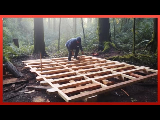 Man Builds WOOD CABIN in Just 15 Days in the Forest for $3000 | by @WildGnomos