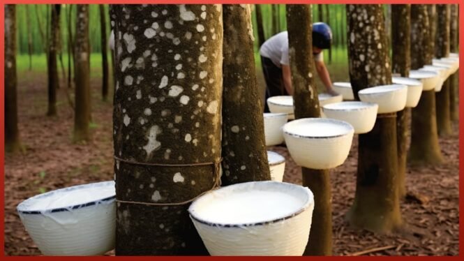 Harvesting MILLIONS of Trees to Produce TONS of Rubber | The Manufacturing Process