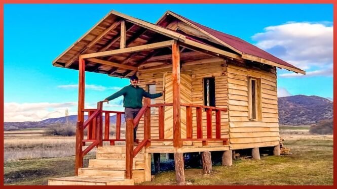 Man Builds Amazing Wood House Only Using Hand Tools! | Start to Finish by @Kampkolik