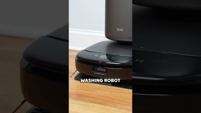 The world’s first washing robot with vacuum #eufyS1Pro